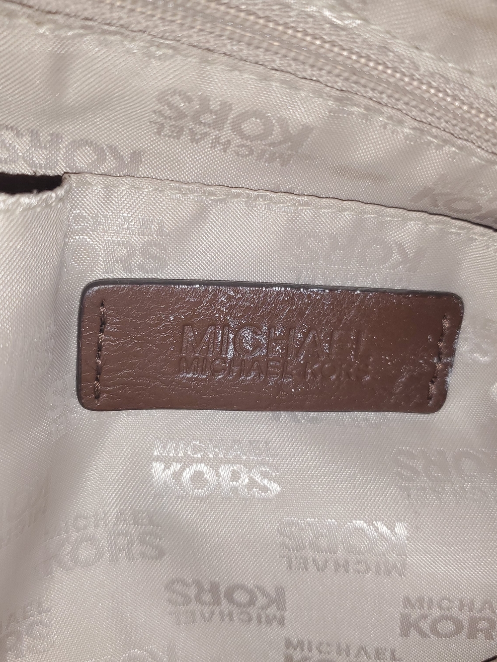 Michael Kors Brown and Cream Zebra-Print Canvas Tote with Leather Trim - Picture 14 of 16